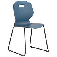 Titan Arc Skid Base Chair, Size 6, Steel Blue