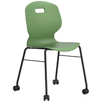 Titan Arc Mobile Four Leg Chair, Size 6, Forest