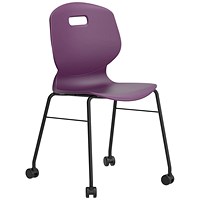 Titan Arc Mobile Four Leg Chair, Size 6, Grape