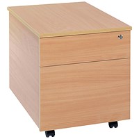 Serrion 2 Drawer Mobile Pedestal, Beech