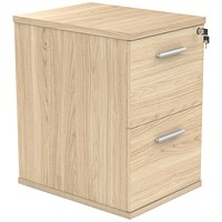 Polaris Foolscap Filing Cabinet, 2 Drawer, Oak