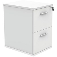 Polaris Foolscap Filing Cabinet, 2 Drawer, White