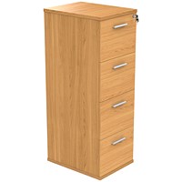 Polaris Foolscap Filing Cabinet, 4 Drawer, Beech