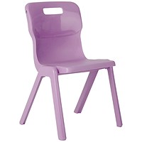 Titan One Piece Classroom Chair, Size 2 363x343x563mm, Purple