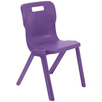 Titan One Piece Classroom Chair, 482x510x829mm, Purple