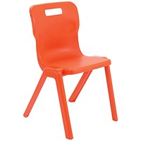Titan One Piece Classroom Chair, 482x510x829mm, Orange