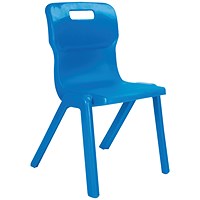 Titan One Piece Classroom Chair, 360x320x513mm, Blue, Pack of 10