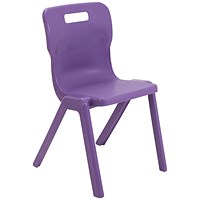 Titan One Piece Classroom Chair, 482x510x829mm, Purple, Pack of 10