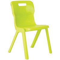 Titan One Piece Classroom Chair, 480x486x799mm, Lime, Pack of 30