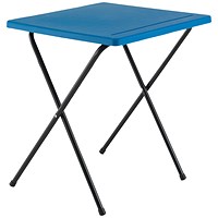 Titan Folding Exam Desk, 600x600x710mm, Polypropylene, Blue