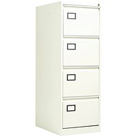 Jemini 4 Drawer Filing Cabinet Lockable 470x622x1321mm White KF78708