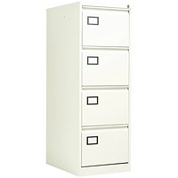 Jemini Foolscap Filing Cabinet, 4 Drawer, White Jemini Foolscap Filing Cabinet, 4 Drawer, White