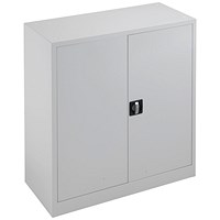Talos Double Door Stationery Cupboard 920x420x1000mm White