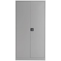 Talos Tall Steel Stationery Cupboard, 4 Shelves, 1790mm High, Grey