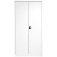 Talos Double Door Stationery Cupboard 920x420x1790mm White