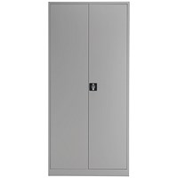 Talos Extra Tall Steel Stationery Cupboard, 4 Shelves, 1950mm High, Grey