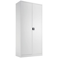 Talos Double Door Stationery Cupboard 920x420x1950mm White