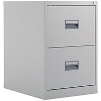 Talos Foolscap Filing Cabinet, 2 Drawer, Grey