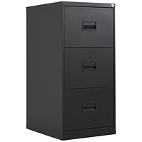 Talos Foolscap Filing Cabinet, 3 Drawer, Black