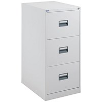 Talos Foolscap Filing Cabinet, 3 Drawer, White