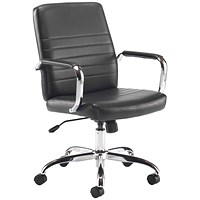 Jemini Amalfi Leather Chair - Black