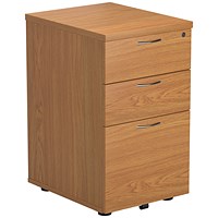 Jemini 3 Drawer Under Desk Pedestal, Oak