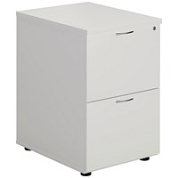 First Foolscap Filing Cabinet, 2 Drawer, White