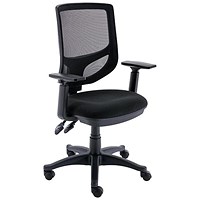 Astin Nesta Mesh Back Operator Chair with Adjustable Arms, Black