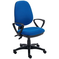 Two Lever Sheaf Operator Chair Royal Blue with Fixed Arms