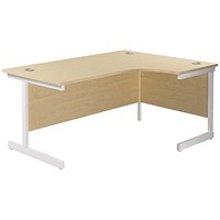 Jemini 1800mm Corner Desk, Right Hand, White Cantilever Legs, Maple Jemini 1800mm Corner Desk, Right Hand, White Cantilever Legs, Maple