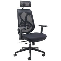 Arista Stealth High Back Chair, Black