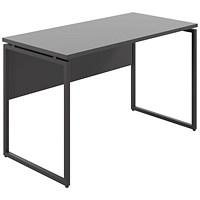 Jemini Soho Square Leg Desk 1200x600x770mm Black/Black Leg