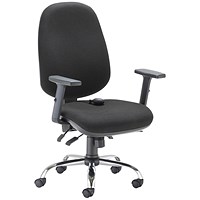 Arista Aire High Back Ergonomic Operator Chair, Black