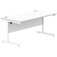 Astin 1200mm Rectangular Desk, White Cantilever Legs, White