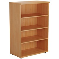 First Medium Bookcase, 3 Shelves, 1200mm High, Beech