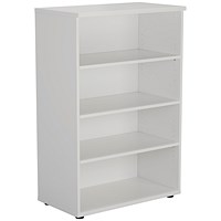 First Medium Bookcase, 3 Shelves, 1200mm High, White