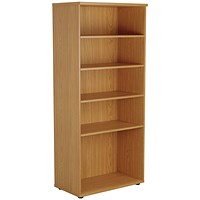 First Tall Bookcase, 4 Shelves, 1800mm High, Oak
