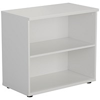 First Low Bookcase, 1 Shelf, 700mm High, White