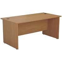 Jemini 1400mm Rectangular Desk, Panel End Leg, Oak Jemini 1400mm Rectangular Desk, Panel End Leg, Oak