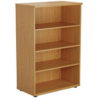 Jemini Medium Wooden Bookcase, 3 Shelves, 1200mm High, Oak Jemini Medium Wooden Bookcase, 3 Shelves, 1200mm High, Oak