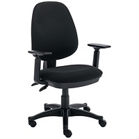 Astin Nesta Operator Chair with Adjustable Arms, Black