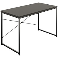 Okoform Rectangular Heated Desk, 1200mm, Black Top, Black Legs