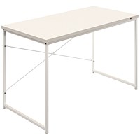Okoform Rectangular Heated Desk, 1200mm, White Top, White Legs