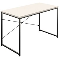 Okoform Rectangular Heated Desk, 1200mm, White Top, Black Legs