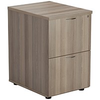 Jemini Essentials Foolscap Filing Cabinet, 2 Drawer, Grey Oak