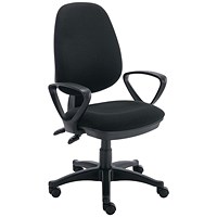 Astin Nesta Operator Chair with Fixed Arms, Black