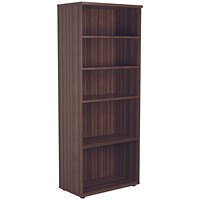 Jemini Extra Tall Wooden Bookcase, 4 Shelves, 2000mm High, Walnut Jemini Extra Tall Wooden Bookcase, 4 Shelves, 2000mm High, Walnut