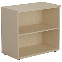 Jemini Desk High Wooden Bookcase, 1 Shelf, 730mm High, Maple Jemini Desk High Wooden Bookcase, 1 Shelf, 730mm High, Maple