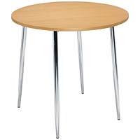 Jemini Round Bistro Table, 800mm Diameter, 740mm High, Beech