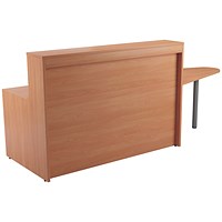 Jemini Reception Unit with Extension, 1600x800x740mm, Beech Jemini Reception Unit with Extension, 1600x800x740mm, Beech